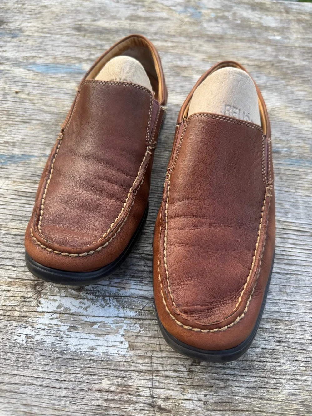 Sperry Brown Leather Slip-On Loafers men’s 9.5